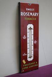 Sweet Rosemary Tobacco Enamel Advertising Thermometer Sign 