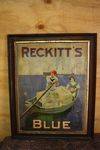 Antique Reckitts Blue Framed Display Card.