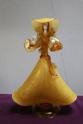 Large Vintage Murano Glass Amber Figure #