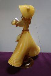 Large Vintage Murano Glass Amber Figure 
