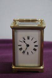 A Small Antique French Brass Carriage Clock  #