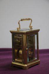 A Small Antique French Brass Carriage Clock  