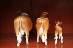 Beswick Guernsey Family BullCowCalf Designer Colin 