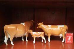 Beswick Guernsey Family BullCowCalf Designer Colin 