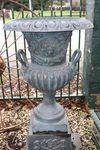Milano Cast Iron Urn and Crested Base.