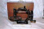 Antique Cast Iron Harvey Sewing Machine.