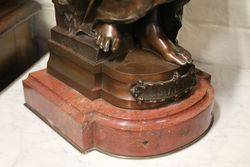 Stunning Antique Female Bronze Signed Marioton 