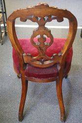 Set of 6 Antique Victorian Carved Walnut Cab Leg Chairs 