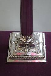 Stunning 19th Century Ruby Glass Oil Lamp 