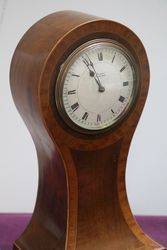 Early 20th Century Inlaid Mahogany Mantle Clock 8 Day 
