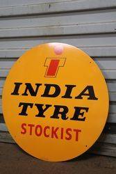 Round India Tyre Stockist Advertising Sign 