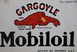 Gargoyle Mobiloil Vacuum Oil Company Double Sided Enamel Sign 