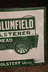 Fred Blumfield Upholster Maidenhead Enamel Advertising Sign