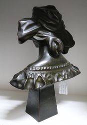 Filled Bronze Bust Signed Kanora Depose