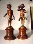 MINITURE PAIR OF FRENCH BRONZES    ANT104