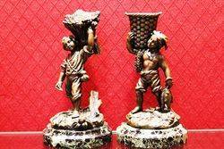A Genuine Antique Pair of French Bronze Figures