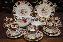 Wonderful 23 Pieces Royal Albert Lady Hamilton Tea Service  #
