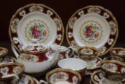 Wonderful 23 Pieces Royal Albert Lady Hamilton Tea Service  
