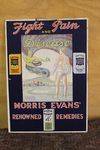 Morris Evans Fight Pain Chemist Display Card.