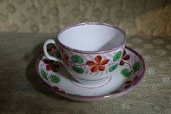 200 Years Old Cup+ Saucer Poss Soode New Hall 