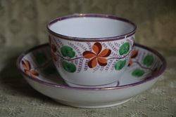 200 Years Old Cup+ Saucer Poss Soode New Hall 