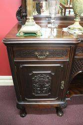 Antique Mahogany 4 Door Mahogany Mirror Back Sideboard 