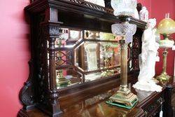 Antique Mahogany 4 Door Mahogany Mirror Back Sideboard 