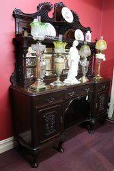 Antique Mahogany 4 Door Mahogany Mirror Back Sideboard 