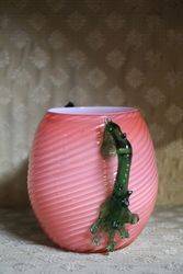 Pair Of Satin Glass Vases C1900 