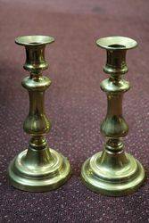 Pair Of Brass Candlestick C1880 