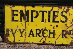 Empties Store Ivy Arch Rd Enamel Shop Sign  