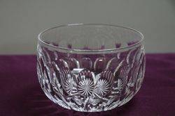 Victorian Double Thumb Cut Glass Finger Bowl #