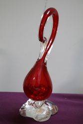 Vintage Glass Swan Figure  