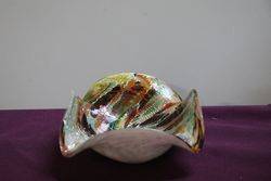 Vintage Murano Silver Flak Glass Bowl  
