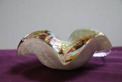 Vintage Murano Silver Flak Glass Bowl  