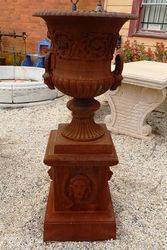 Large Dorchester Urn on Lion Base. #