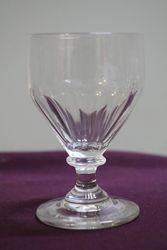 19th Century Round Fluted Funnel Bowl Drinking Glass 