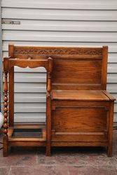 C1920's Oak Hall Seat Stick Stand  #