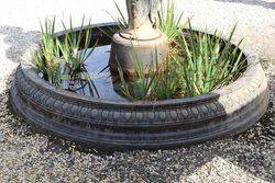 Cast Iron Heron 3 Tier Water Fountain + Pond