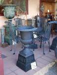 Cast Iron Table Chairs and Urns --- GF 28