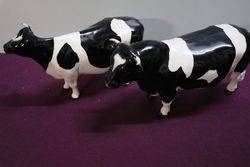 Genuine Beswick Frisian Bull and Cow 