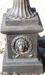 Large Cast Iron Toulouse Urn Fountain with Lion+39s Head Base