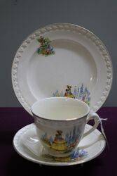 Vintage Aynsley Crinoline Lady Trio 