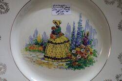 Vintage Crinoline Lady Cabinet Plate  
