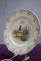 Vintage Crinoline Lady Cabinet Plate  