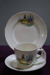 Vintage Crinoline Lady China Trio 