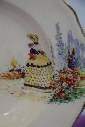 Vintage J Fryer + Son Crinoline Lady Bowl 