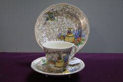 Vintage RidgWays' China Crinoline Lady Trio #