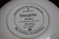 Royal Doulton Festus and Doc By Dick Baswick Cabinet Plate 