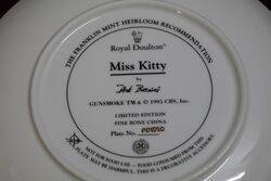 Royal Doulton Miss Kitty By Dick Baswick Cabinet Plate 